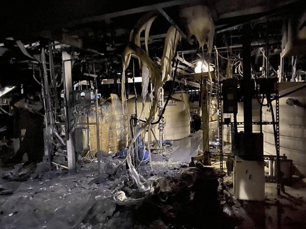 McCarran facility fire damage