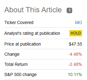 MO stock rating