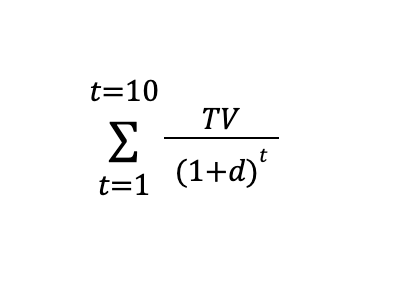 formula of present value of terminal value